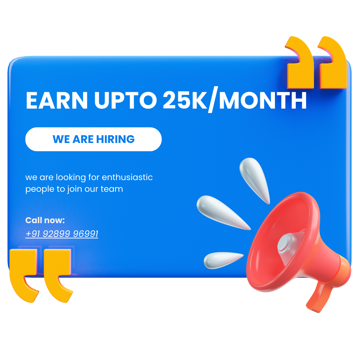 We Are Hiring - Earn up to 45K/month